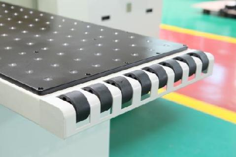 Nanxing NZH3825D  Воздушный поддув на столах  Воздушная подушка на загрузочных и рабочих столах для легкого перемещения пакета заготовок  Независимые вентиляторы наддува 